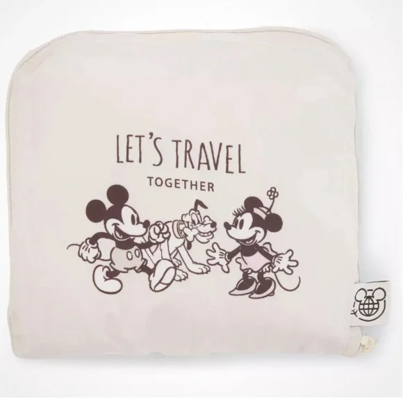 Mickey Mouse and Friends Collapsible Travel Bag - Disney Store Japan NEW - Picture 2 of 4